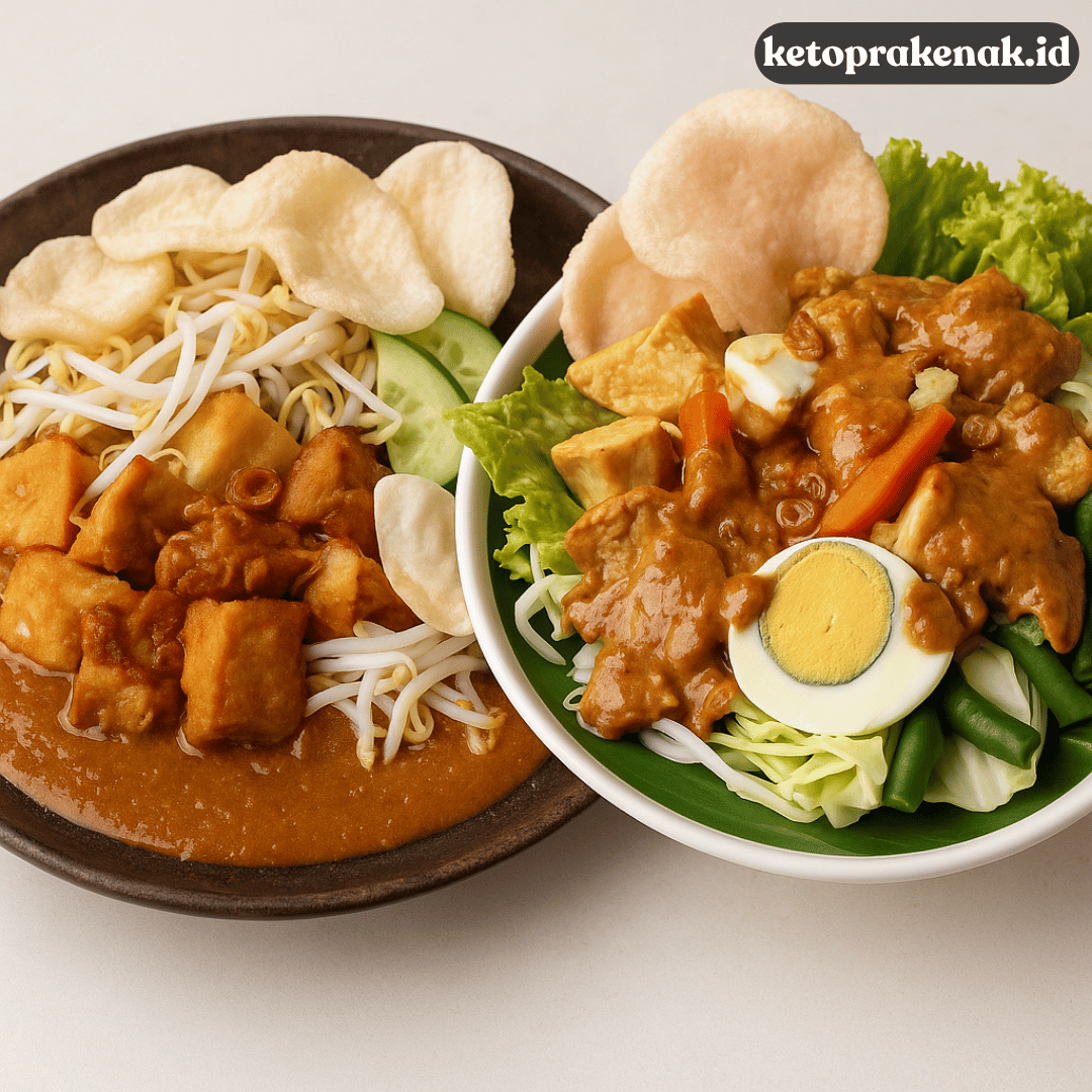 Perbedaan antara Ketoprak dan Gado-gado